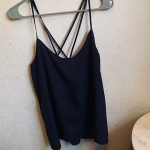 Hollister Navy Blue Criss cross tank top